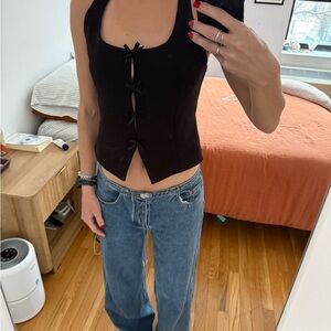 Zara Tailored halter with bows